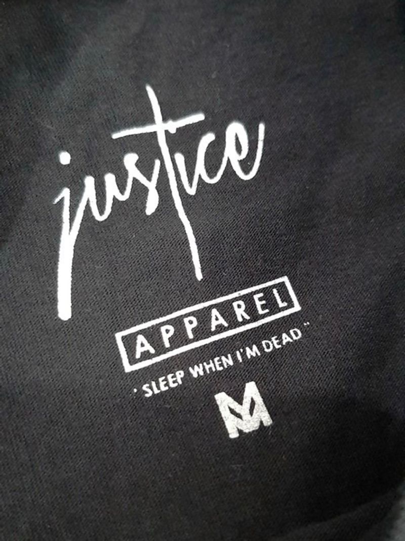 Kaus Sablon Plastisol Justice Metal, foto 4
