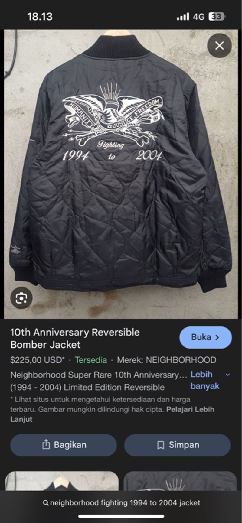 Neighborhood (1994-2004) 10th Anniversary Tracktop Jacket - Preloved