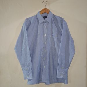 Buttondown Slazenger Kemeja Longsleeve Brand Formal Stripe