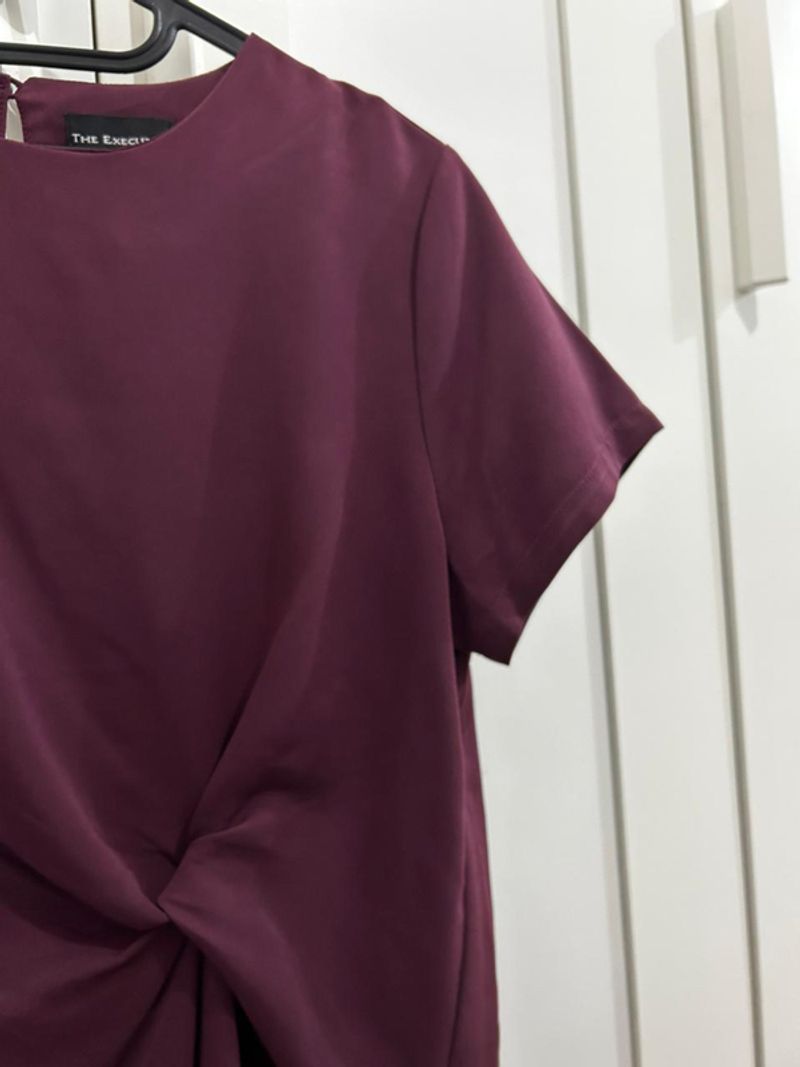 The Executive Burgundy Maroon Blouse Top, foto 3