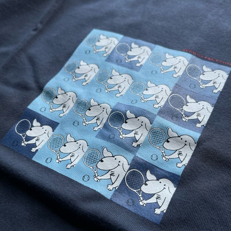 Vintage Sergio Tacchini Tennis Lab Printed Tee, foto 5