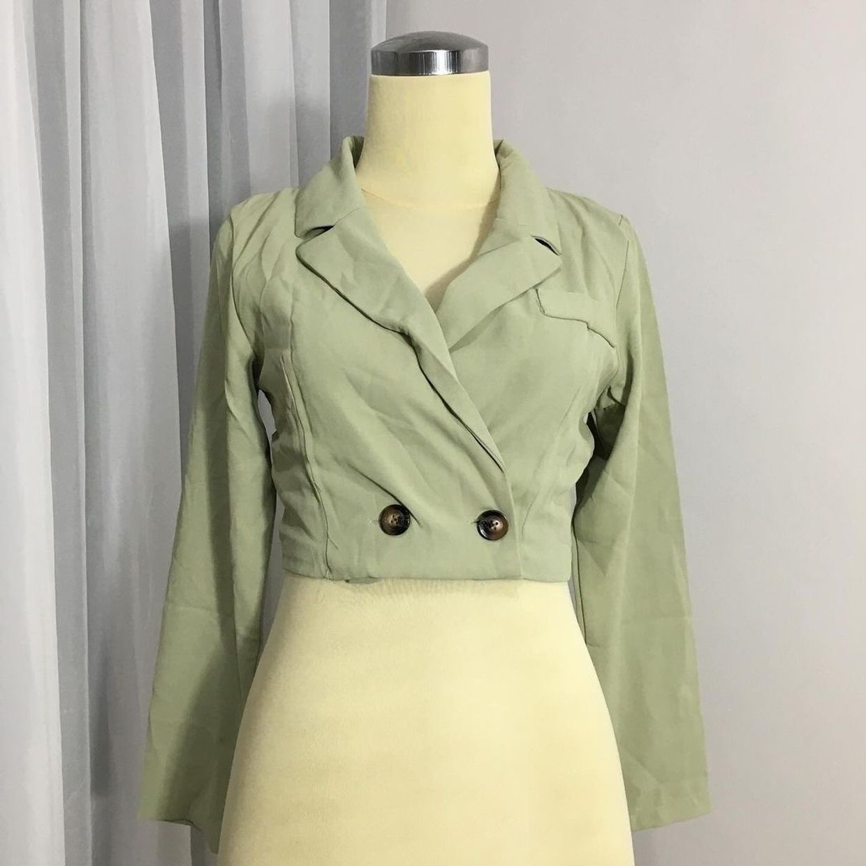 Minimalist Blazer Wanita green, foto 2
