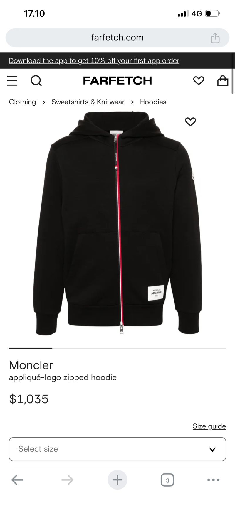 Moncler zip up hoodie, foto 6