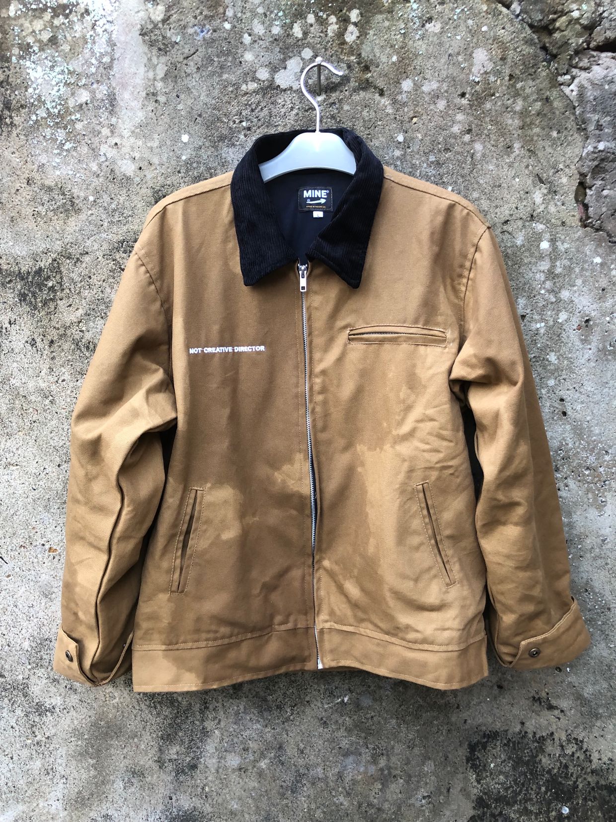 Carhartt Vintage Streetwear Denim jacket Pria brown cream