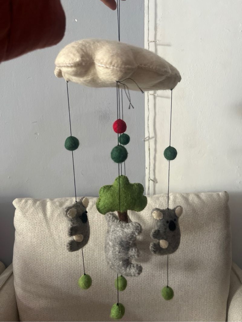 Gantungan crib felt bayi, foto 2