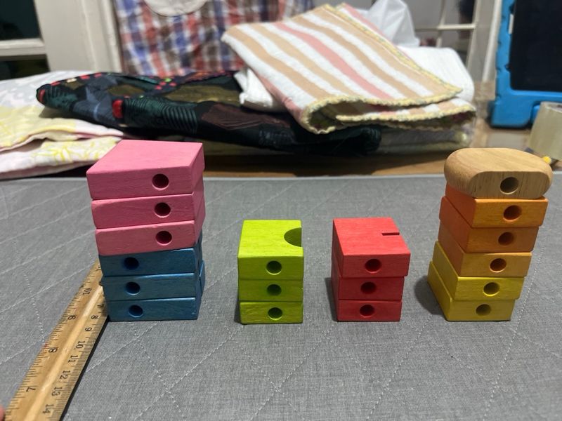 Mainan balok kayu ronce anak, foto 3