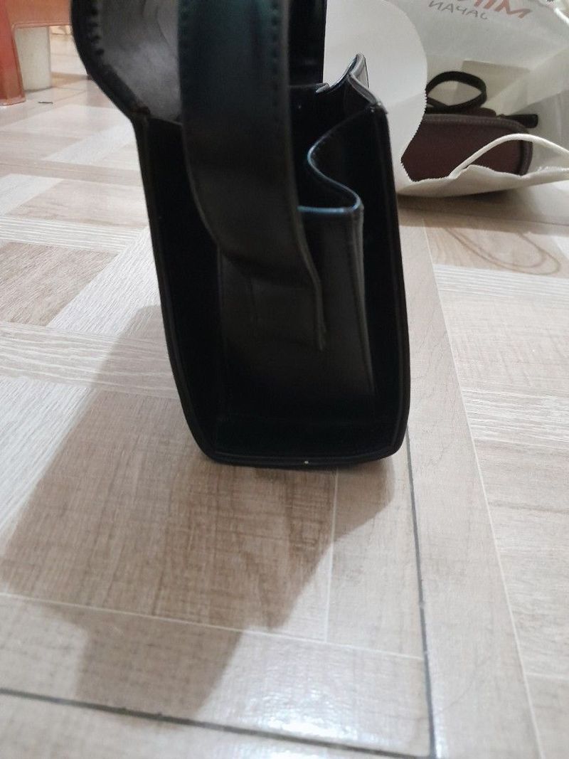 Lady Mini Bag Braun Buffel in Black Leather, foto 3