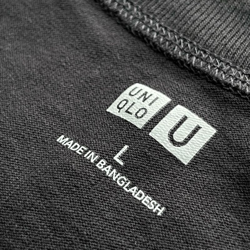 Uniqlo Plain Dark Gray Heavy Cotton Tee, foto 5