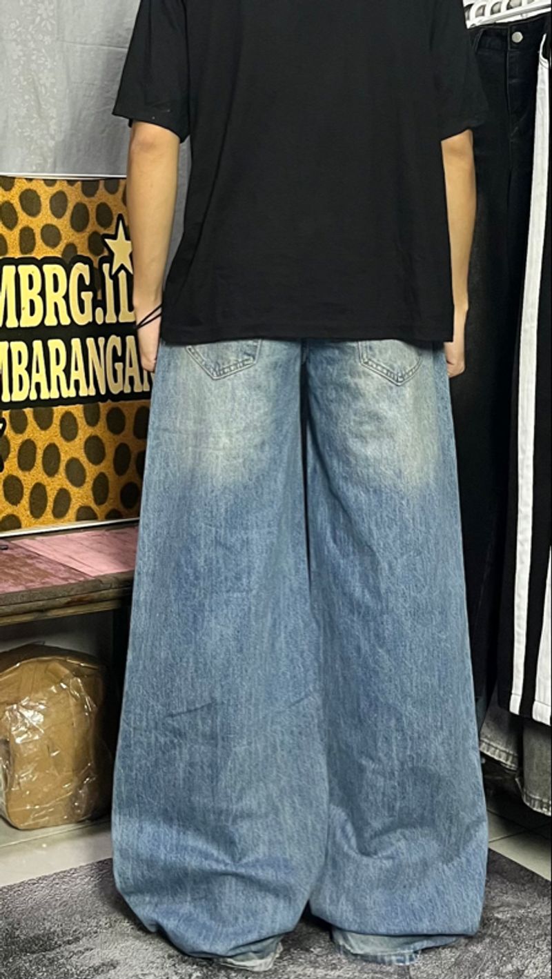 Blue wash Baggy jeans, foto 3
