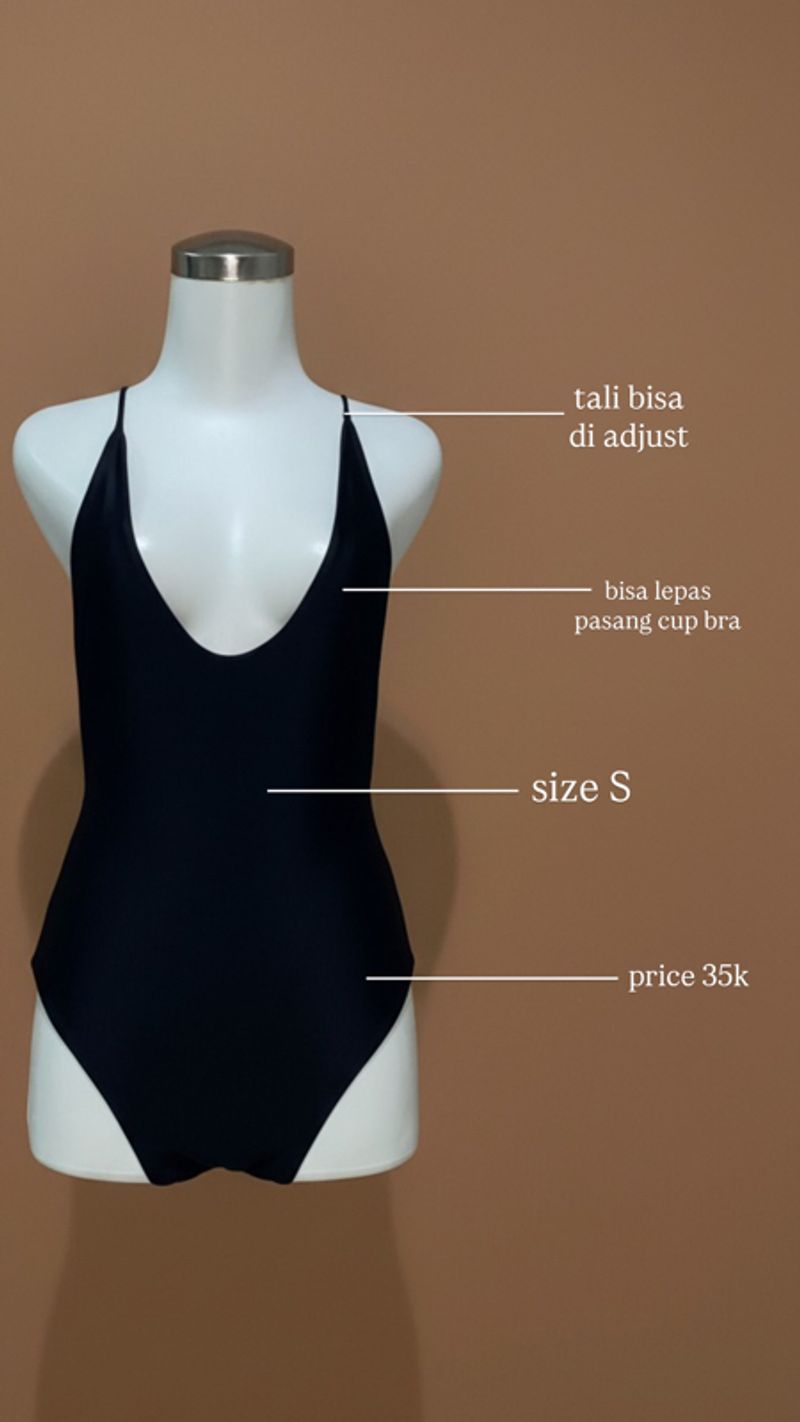 Bodysuits Hitam Sexy Elegan, foto 2