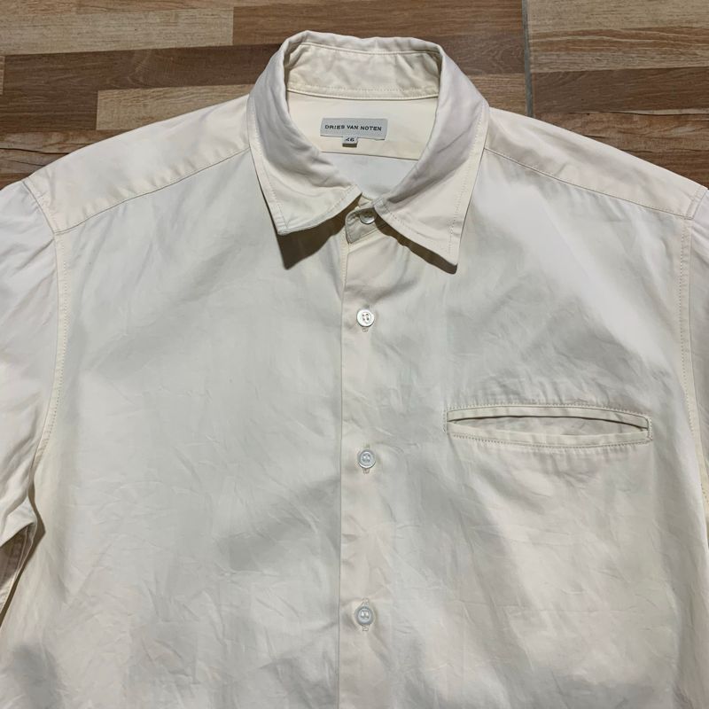 Dries Van Noten "Ivory" Single Pocket L/S Button Shirt, foto 3