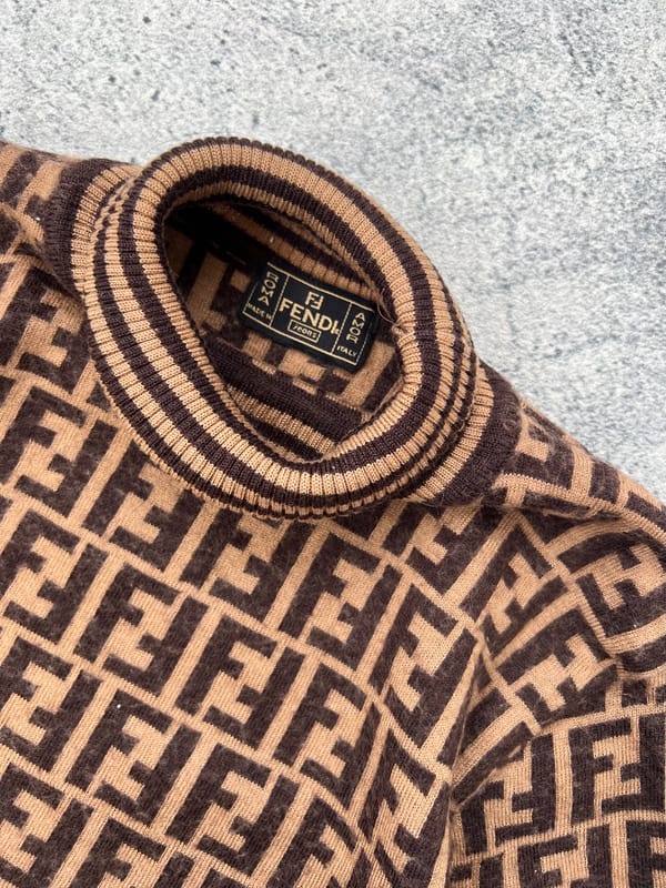 Inner Knit Fendi Full Monogram Brown Woman, foto 2