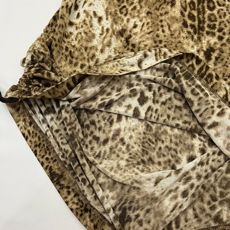 leopard ruffle fitted top, foto 4