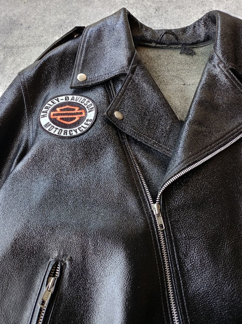 Jaket Kulit Ramones Patch Harley, foto 6