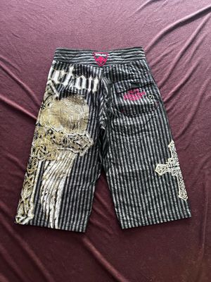 Goth Affliction Cross Jorts