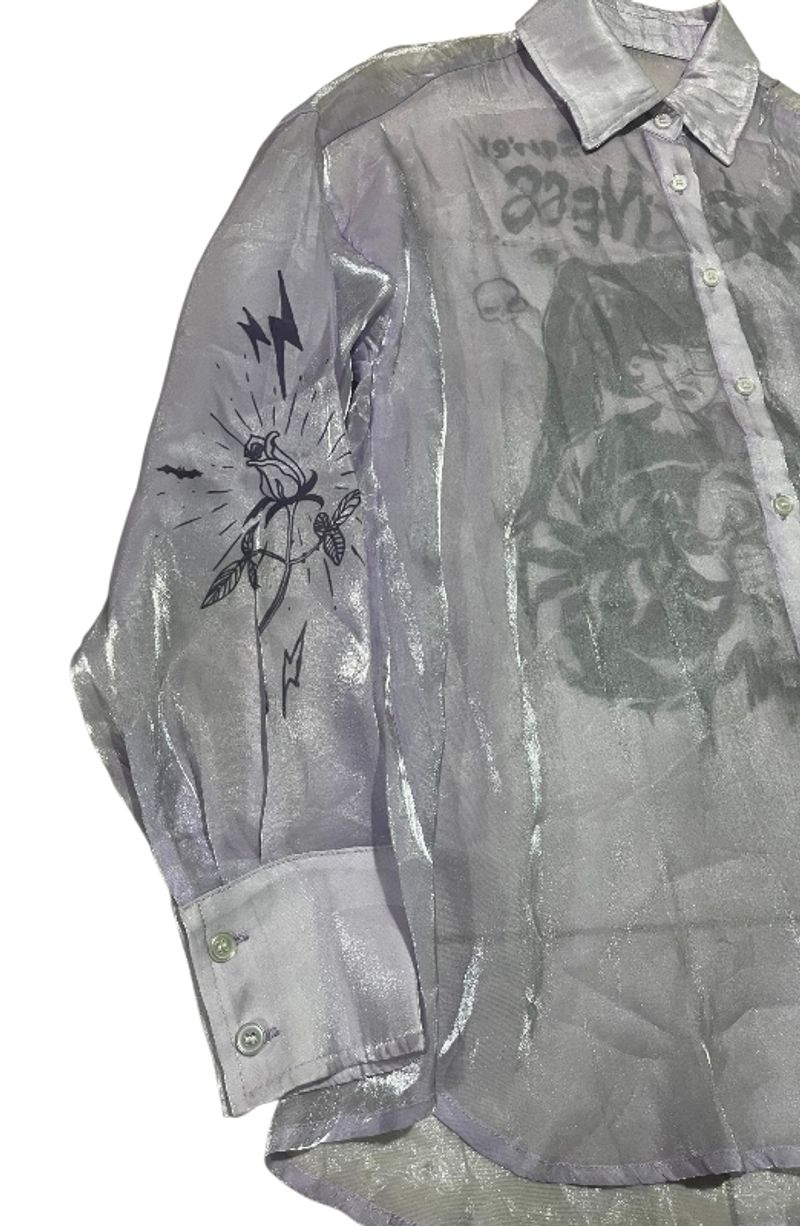 Mesh top shirt emo punk grunge gothic goth, foto 2