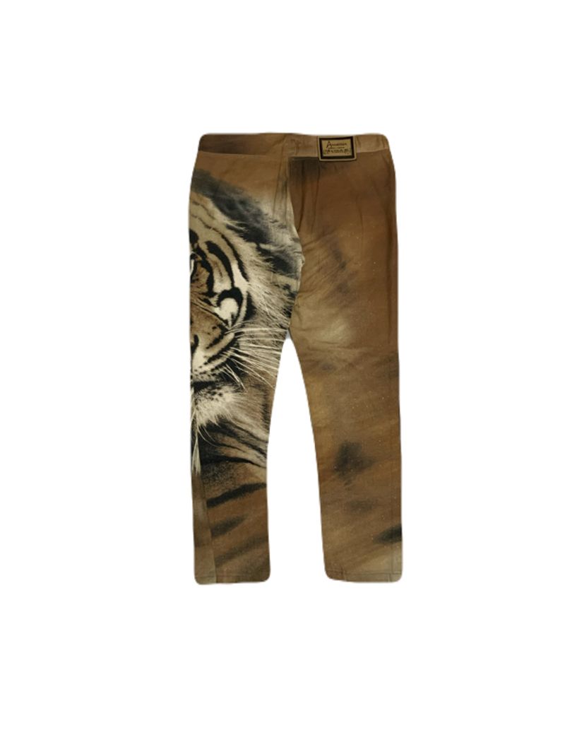 VINTAGE AMNESIA LEOPARD PATTERN GLITER LONG PANTS, foto 2