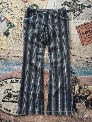 Vintage 90s Flare cocotte pants stripe