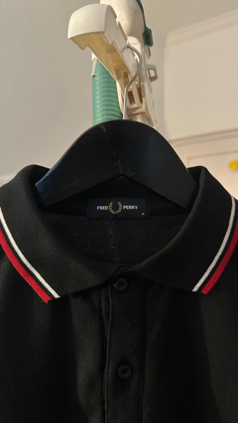 Polo Fred perry List White Red, foto 3