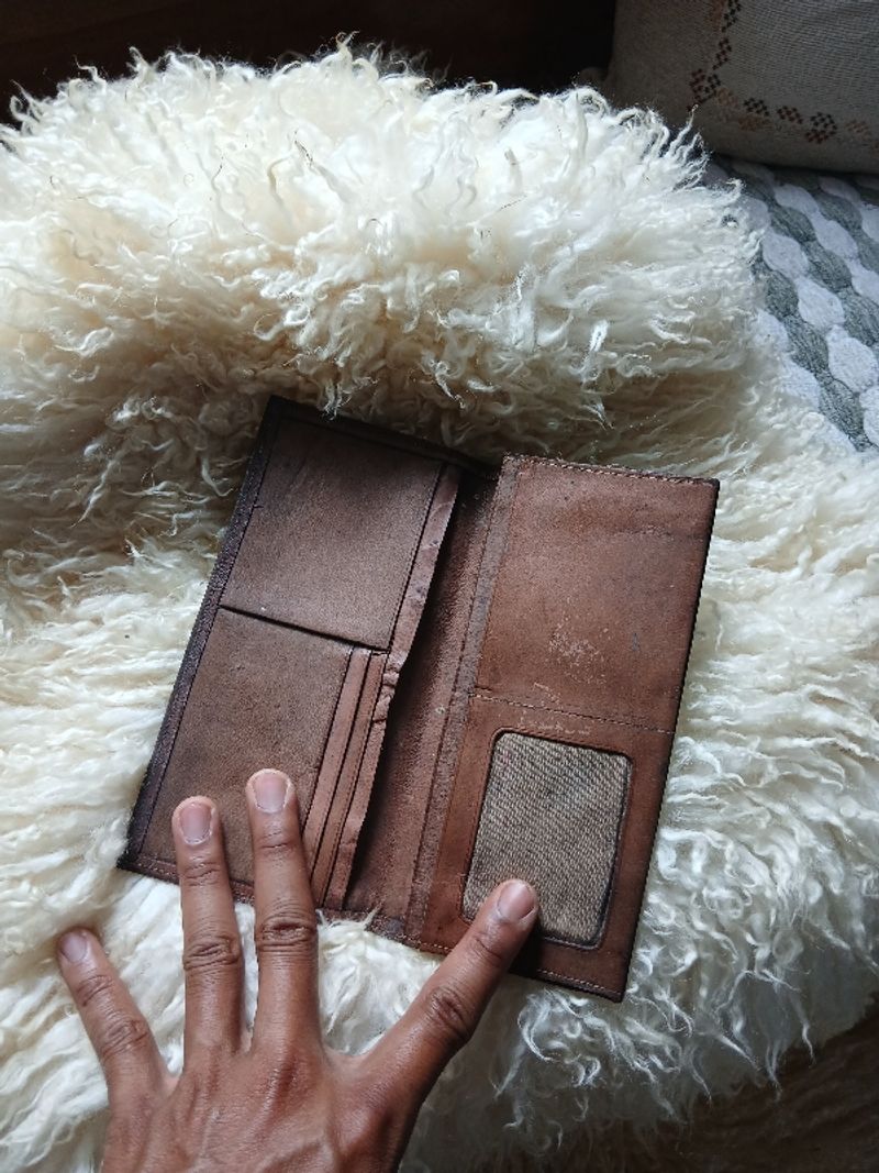 Vtg Leather Long Wallet, foto 3