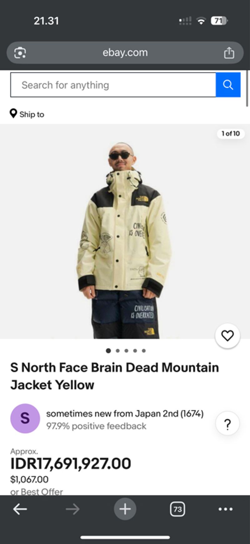 Jaket tnf x brain dead mountain jacket goretex, foto 10