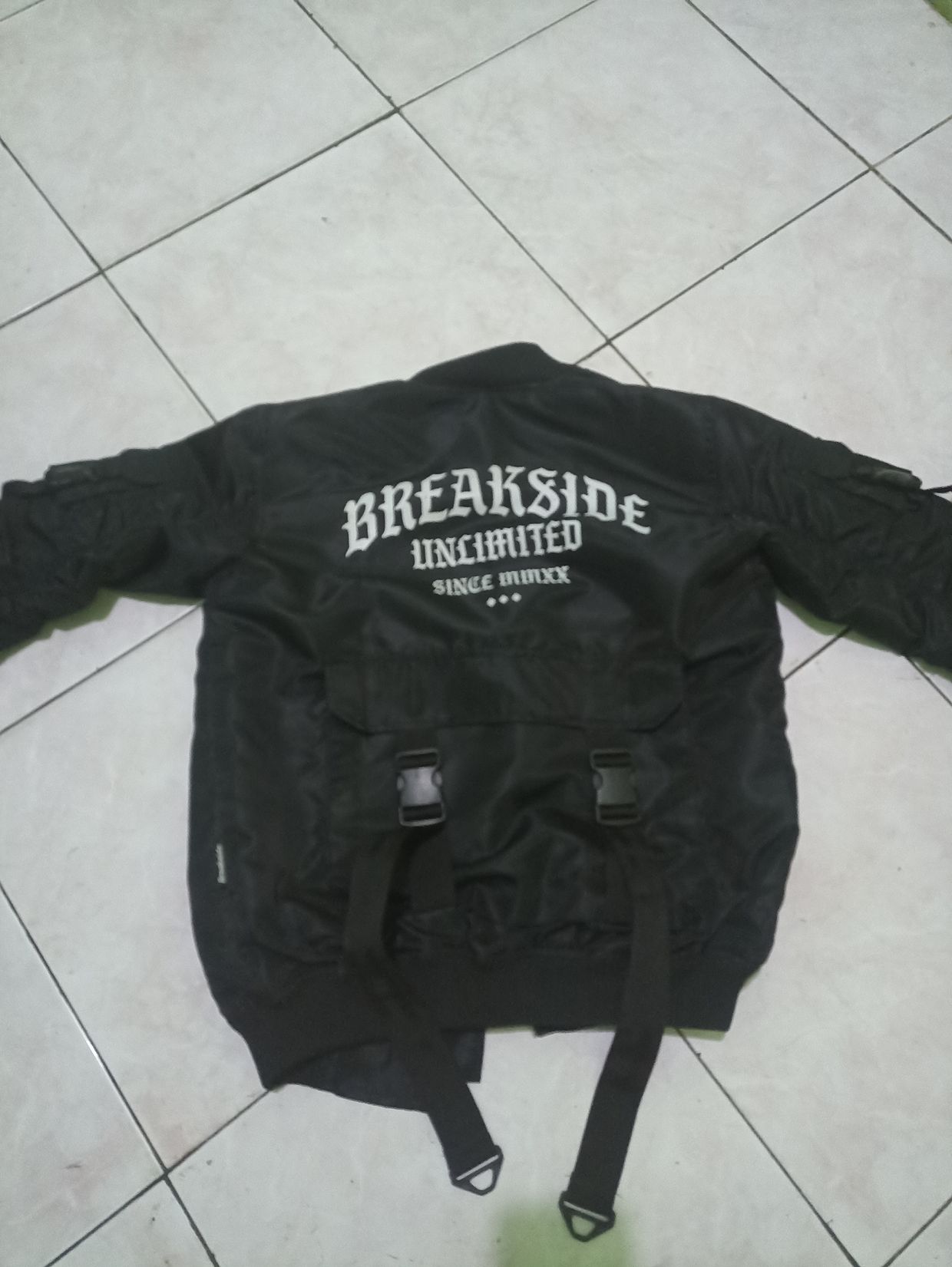 Biker Bomber jacket Pria black, foto 2
