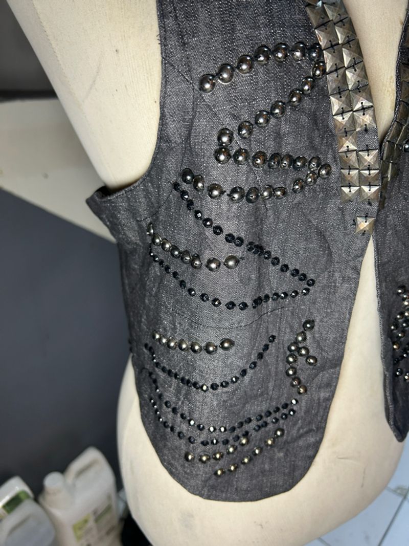 Y2K Vintage Studded Vest, foto 2