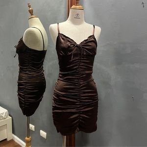 Dress Brown Metalic H&M
