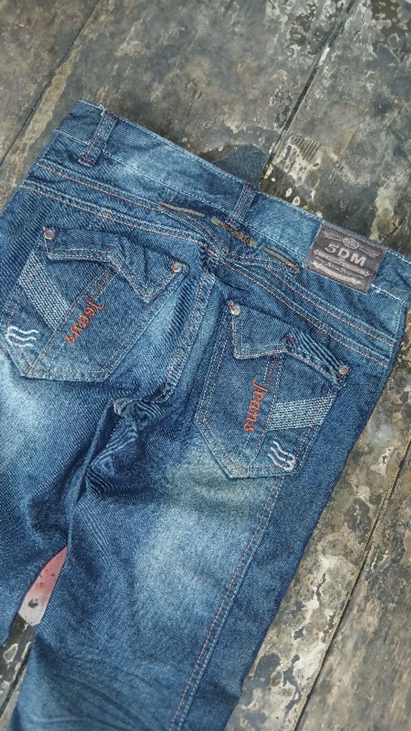 Slim jorts pecah pola y2k style, foto 4
