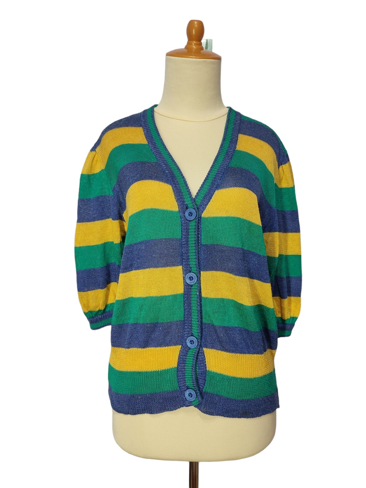 Vtg Yves Saint Laurent Multicolour Stripe