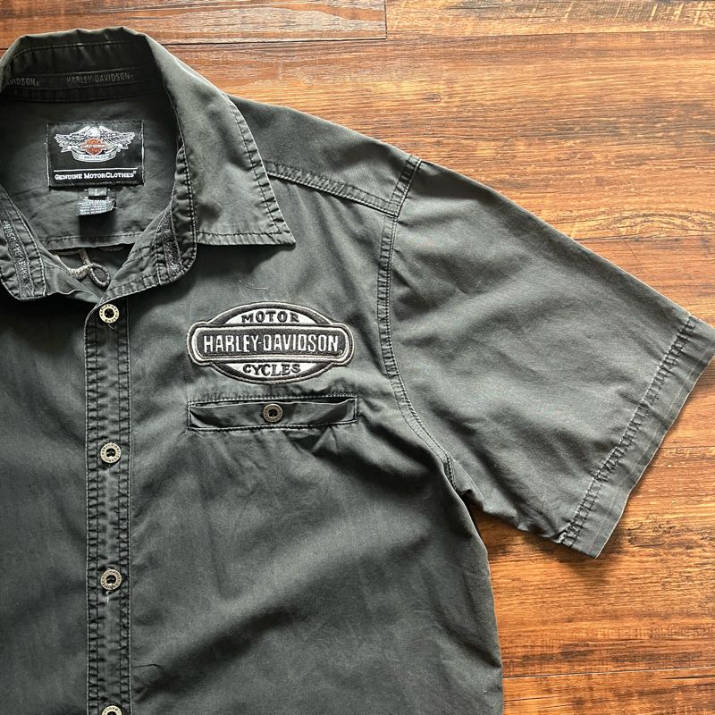 HARLEY DAVIDSON - Black Work Shirt Regular Fit Size L, foto 4