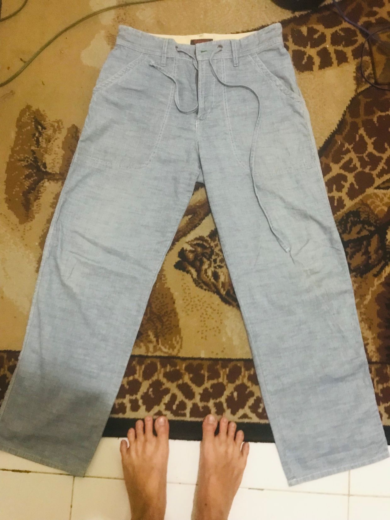 Vintage Y2K Casual pants Pria multicolor