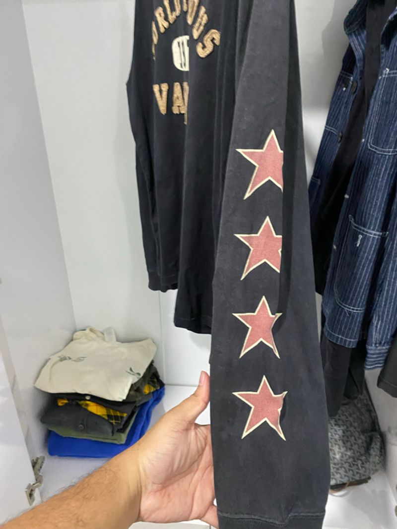 Vanson Leather Longsleeve Star Shirt, foto 4