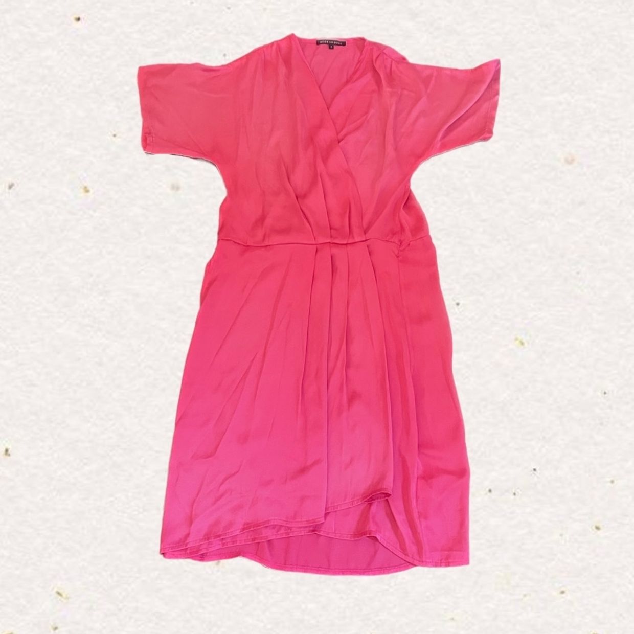 Luxury Minimalist Wrap dress Wanita pink