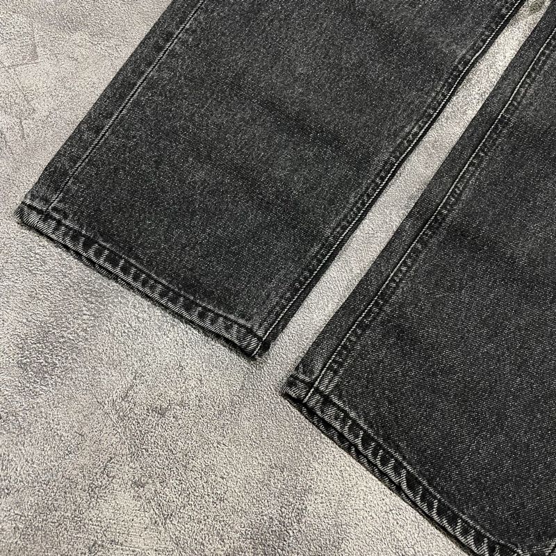 ROAD jeans hitam washed, foto 6