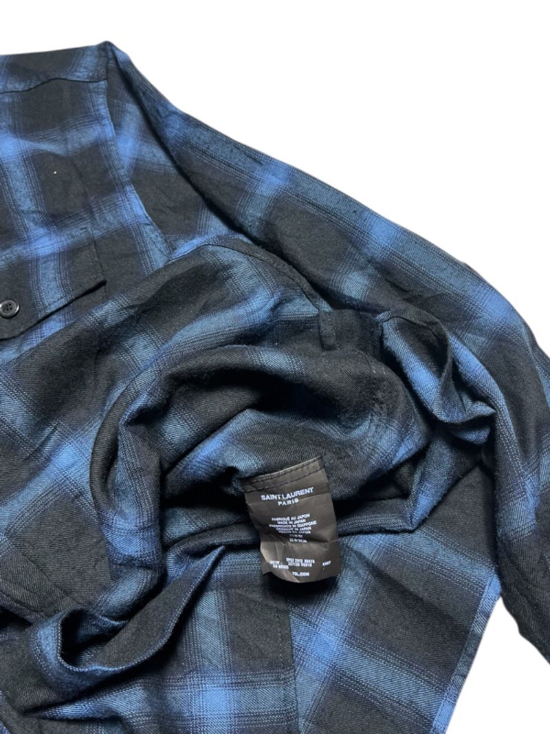Saint Laurent Checkerboard Flannel Shirt, foto 5