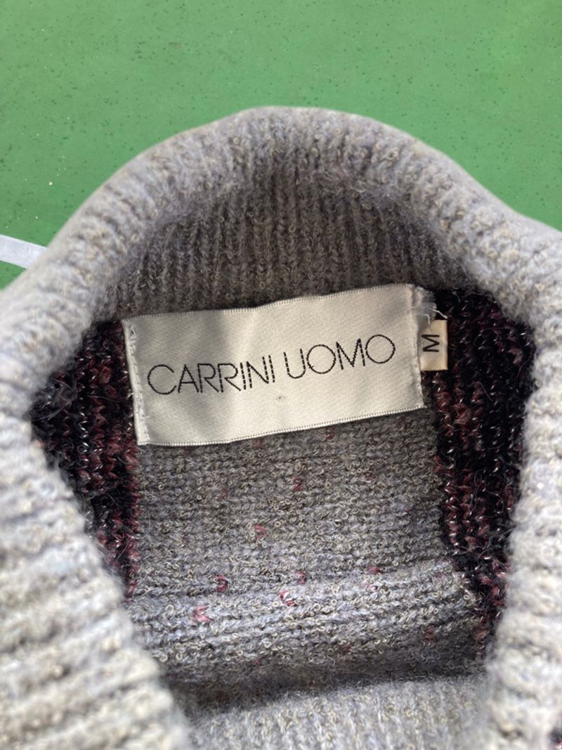 Carrini Uomo Geometric Knit Wool Sweater Multicolor coogi, foto 6