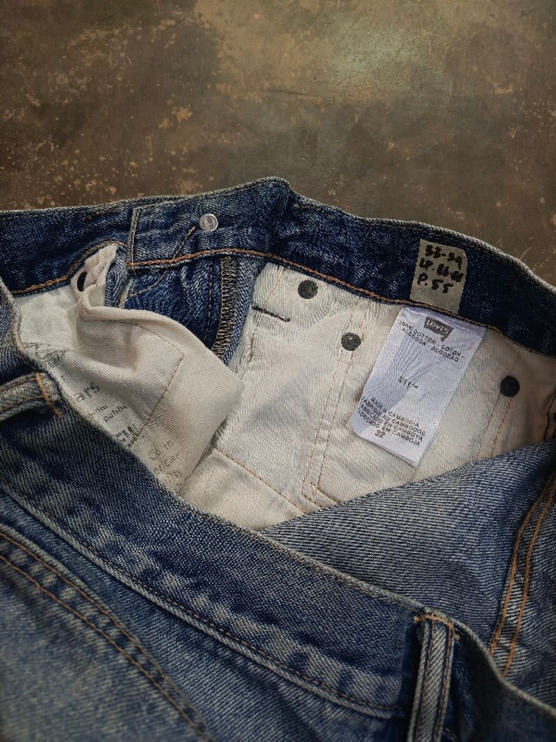 Levis 511 ripped short pants celana sobek second denim, foto 6