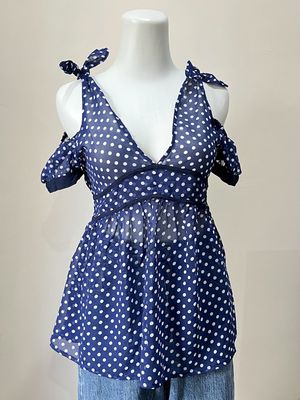 Blue Polka Top