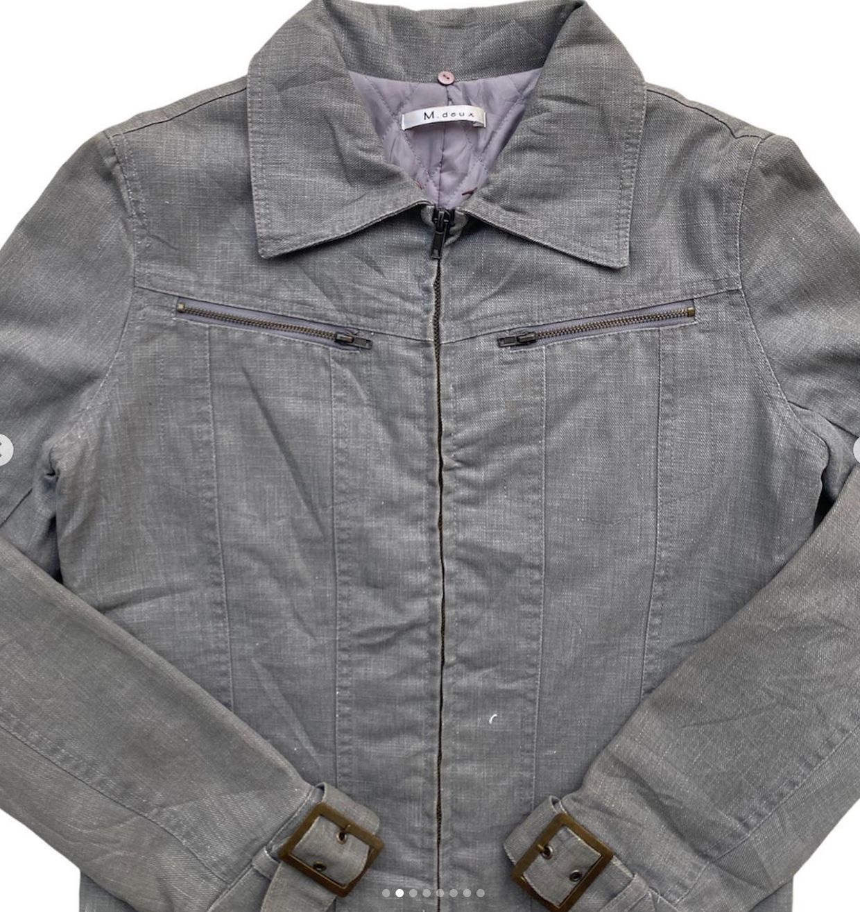 charcoal grey pin tuck jacket —, foto 2