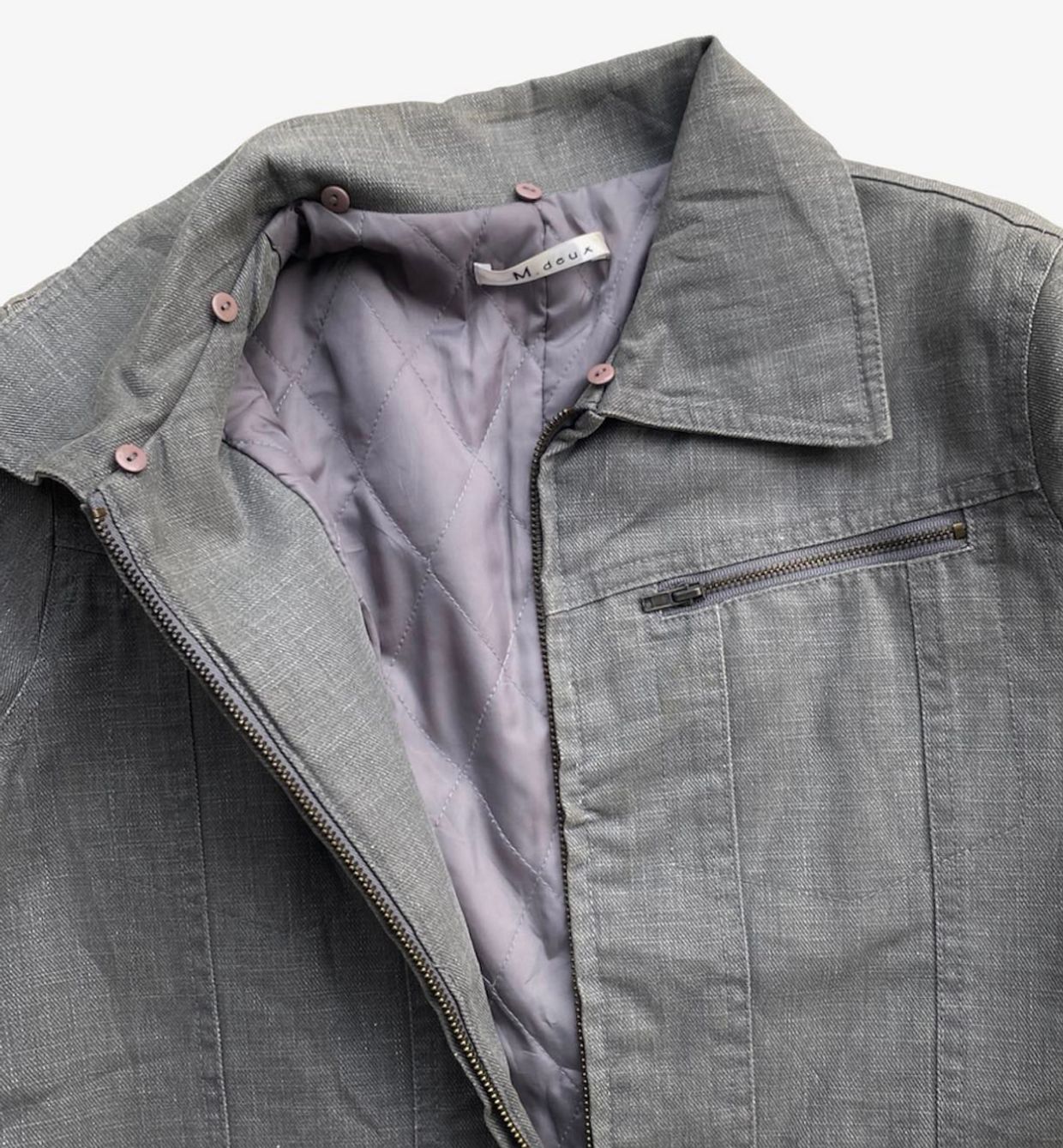 charcoal grey pin tuck jacket —, foto 4