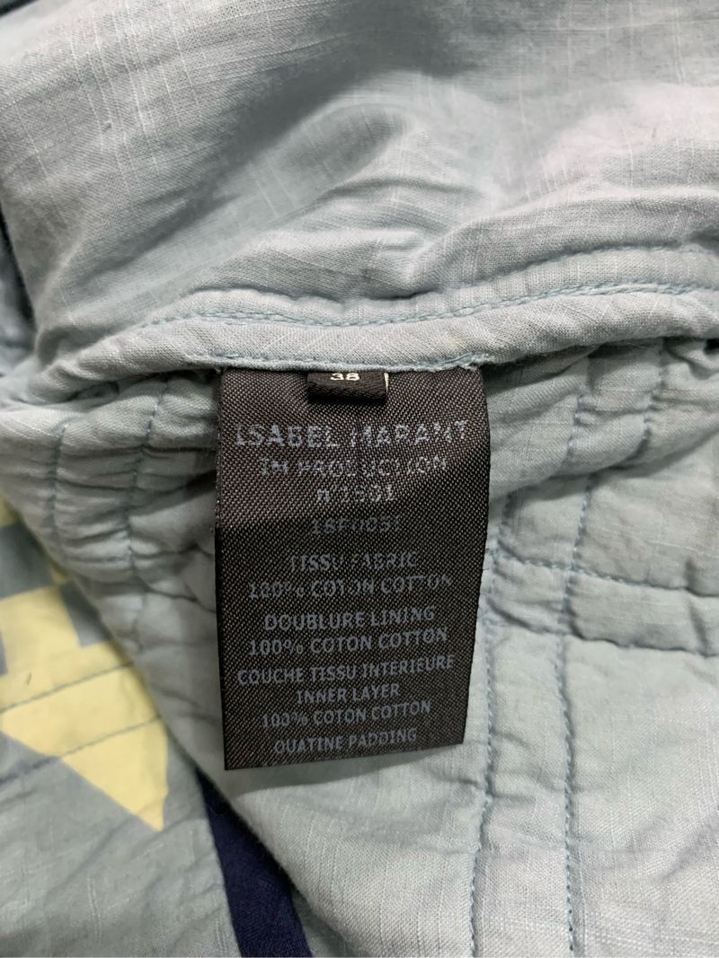 ISABEL MARANT BLUE LAZEL ORIGAMI QUILTED JACKET, foto 6