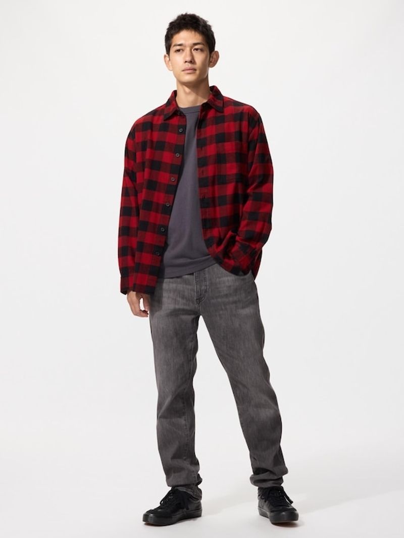 Kemeja Flannel Uniqlo, foto 7