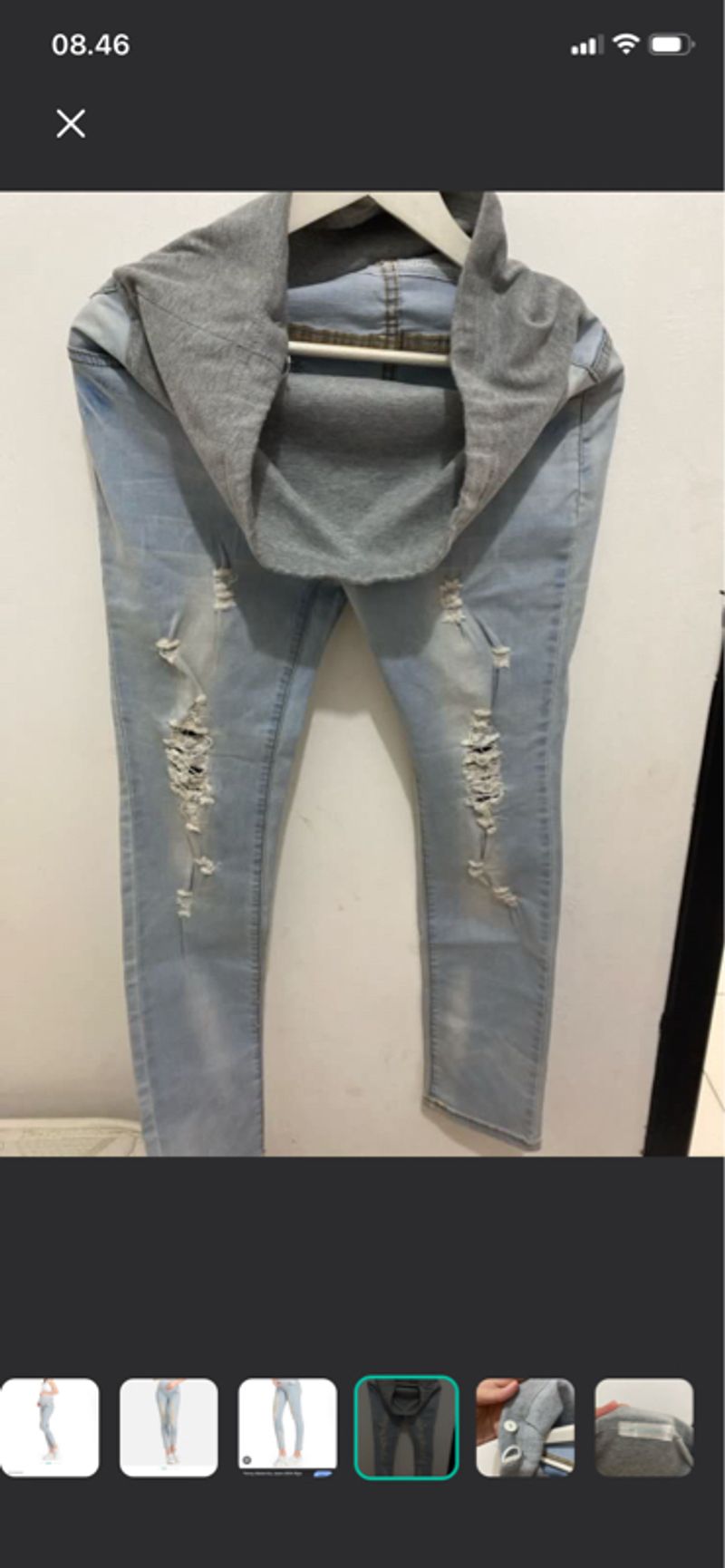 Celana Hamil Mooimom Ripped Jeans Maternity, foto 6