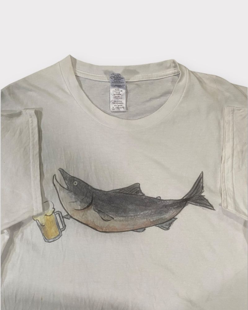 Y2K Graphic Fish printt art, foto 2