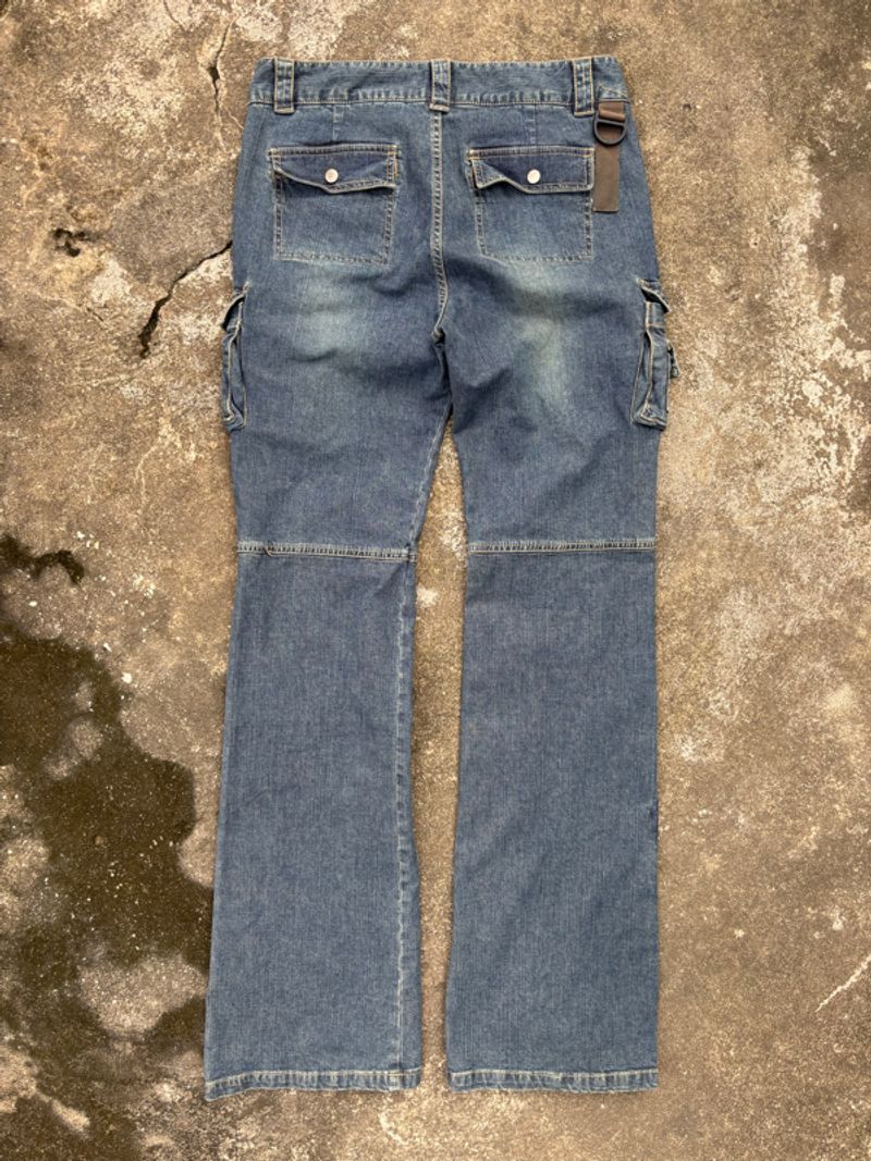 Y2K Cliride Cargo Jeans Flared Cutbray Bootcut Pants, foto 5