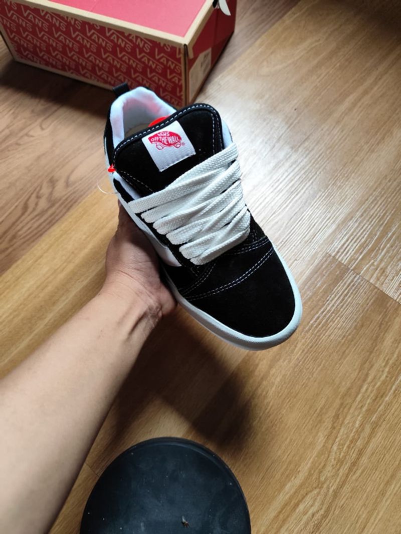 [Termurah] Sneakers - Vans KNU Black White, foto 3