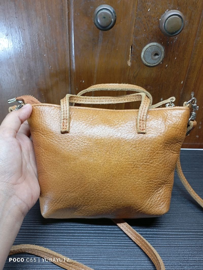 NETT➡️Mini sling bag rooty kulit asli, foto 4