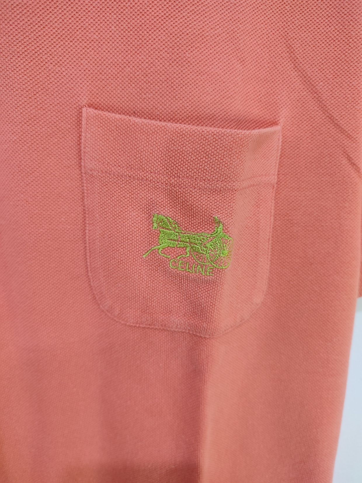CELINE Polo shirts Pria Tops orange, foto 3
