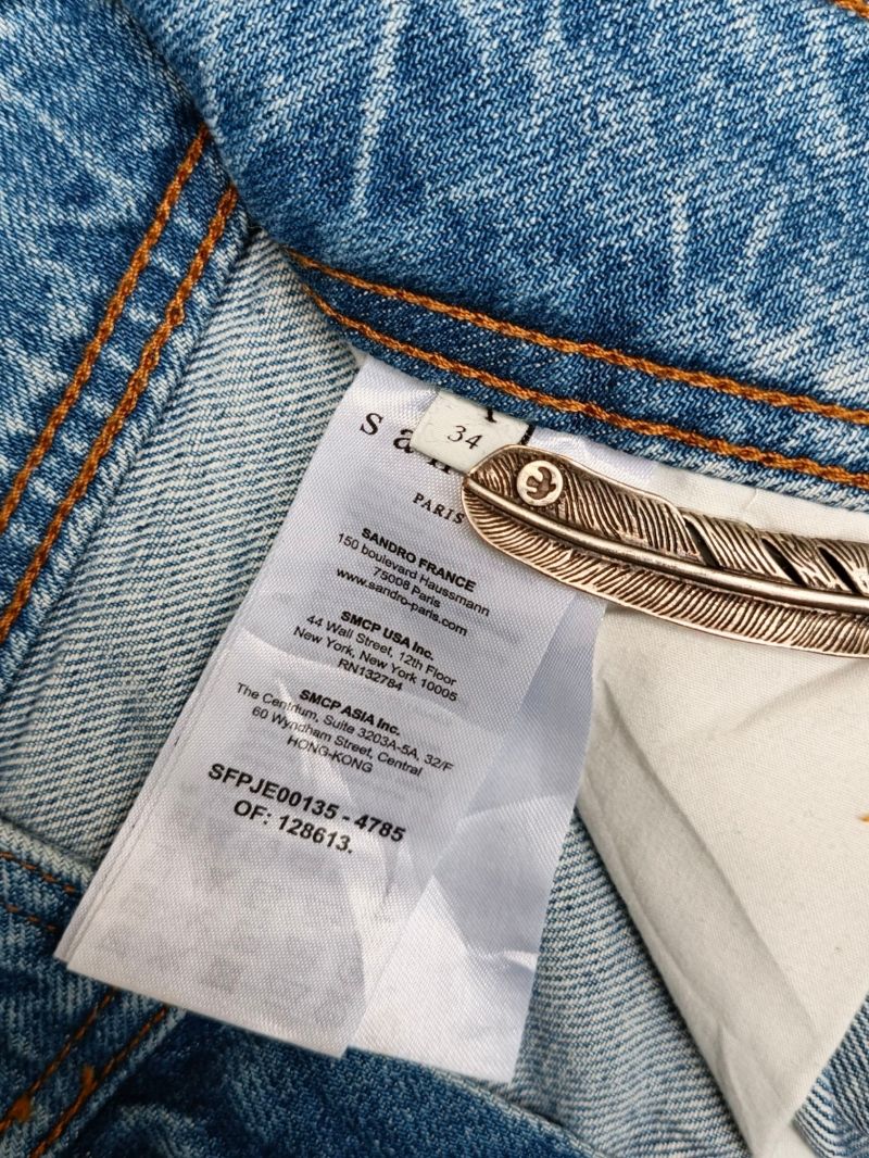 SANDRO High-Waisted Jeans With Pearl Buttons, foto 8